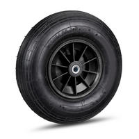 SCHUBKARRENRAD - Schwarz, Kunststoff/Metall (32.5/32.5/9.5cm) - Relaxdays