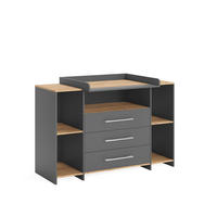 PREVIJALNA ENOTA Oskar Antracit/zlati hrast 143.2 x 93 cm s 3 predali - barve hrasta/antracit, leseni material (143.2/93/53.1cm) - Vicco