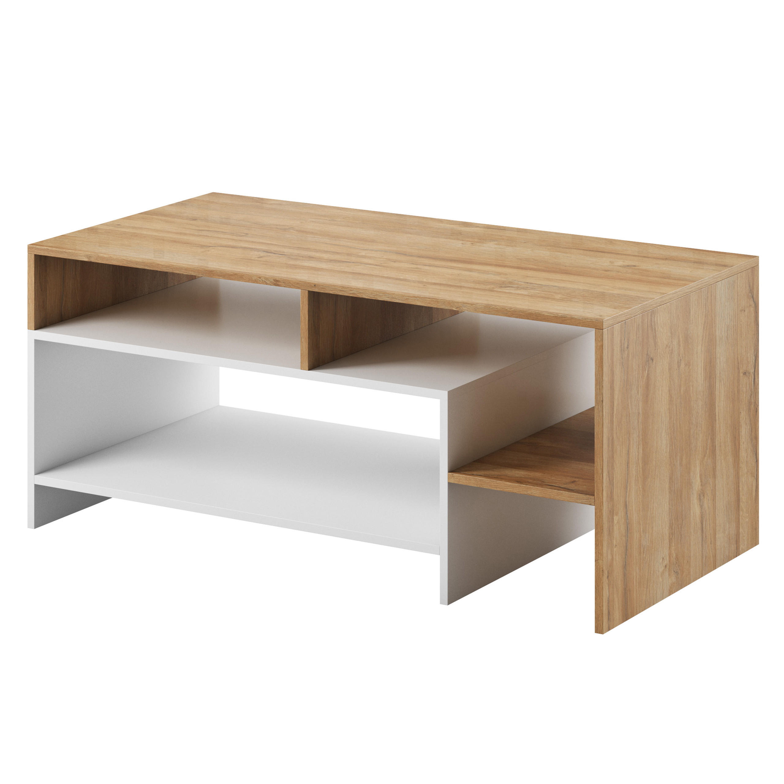 Masseno Couchtisch Eiche 120x53x60 cm
