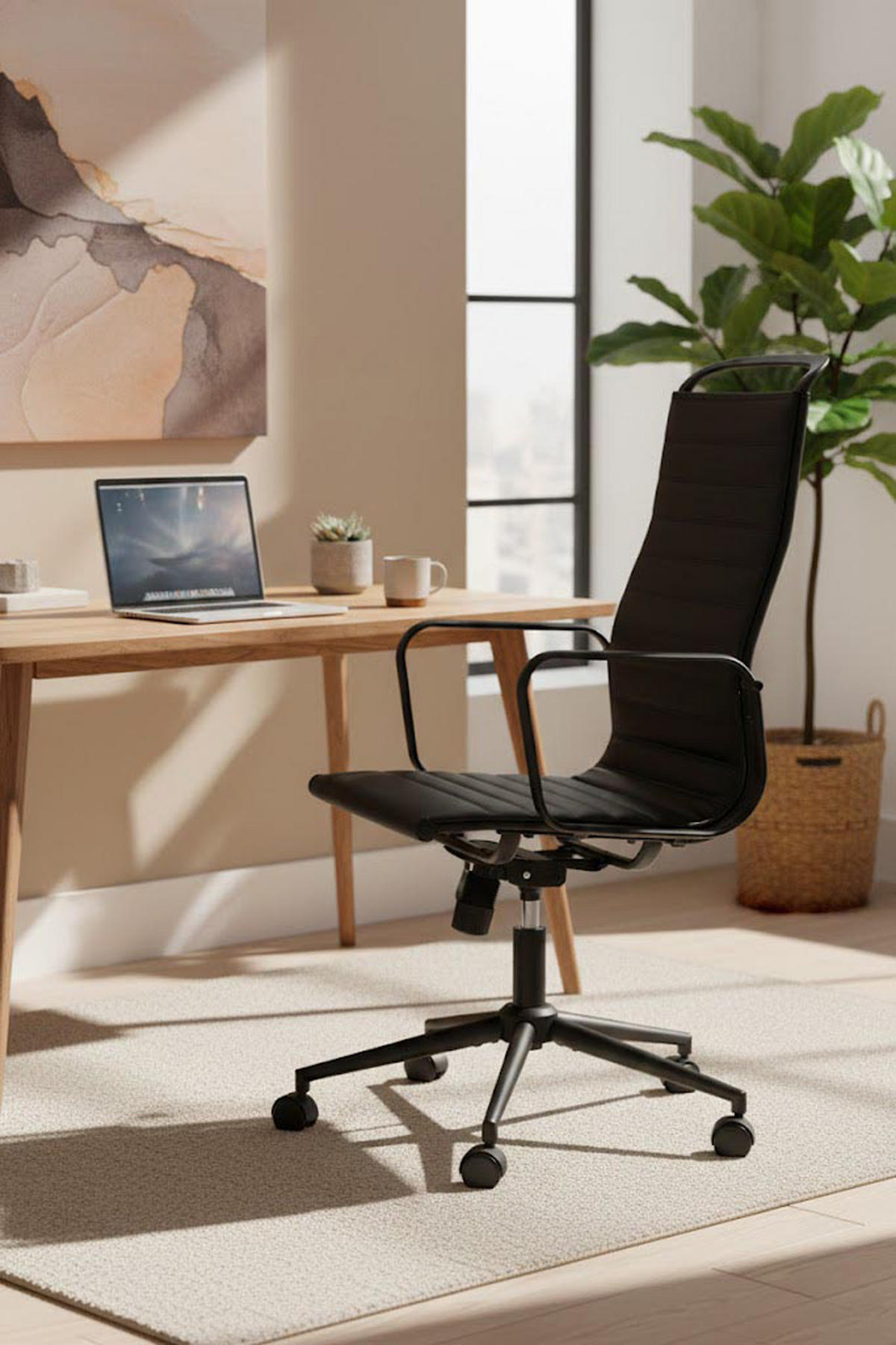 BÜROSTUHL Varox Kunstleder schwarz - Schwarz, Metall (65/120/70cm) - TPFLiving