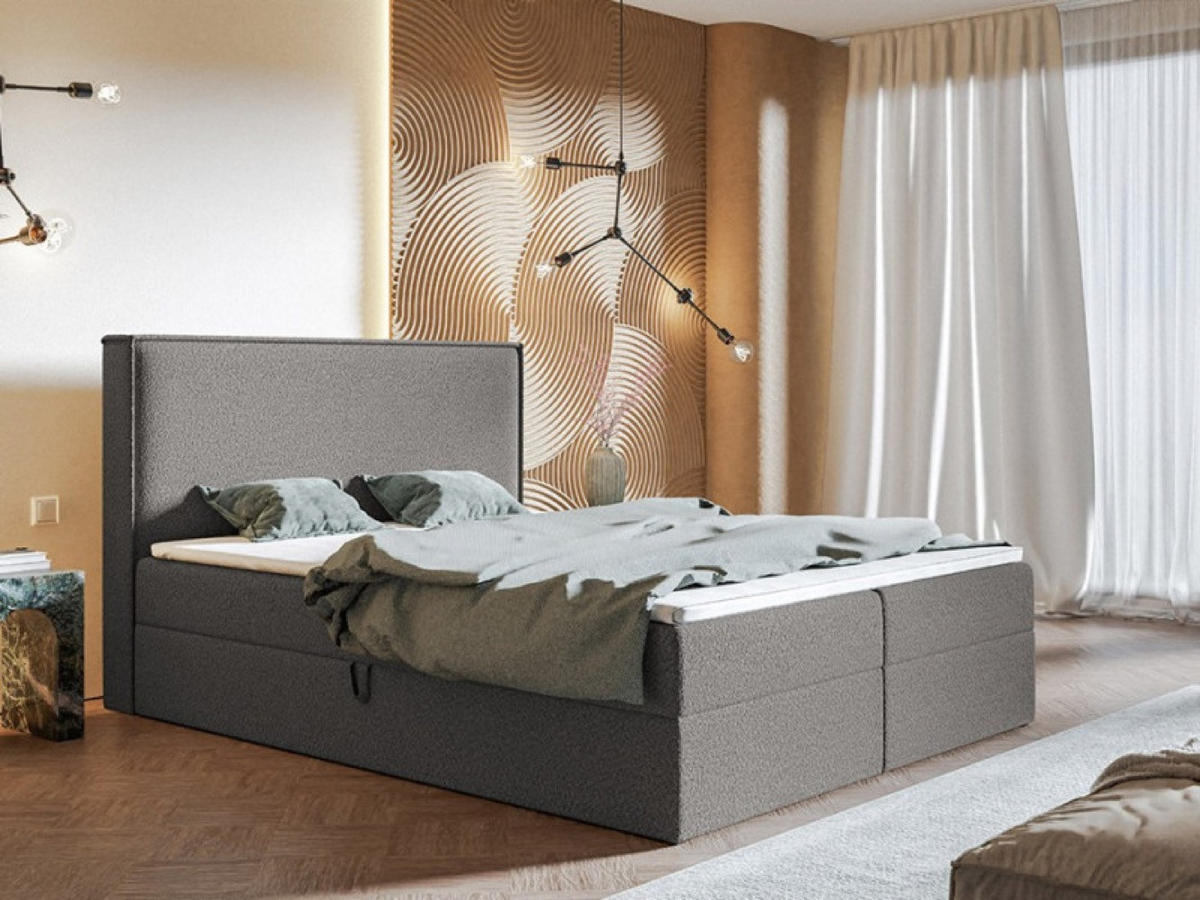 BETT Grau FOX 9 120x200 cm - Grau, Textil (120/200cm) - Sepro Meble