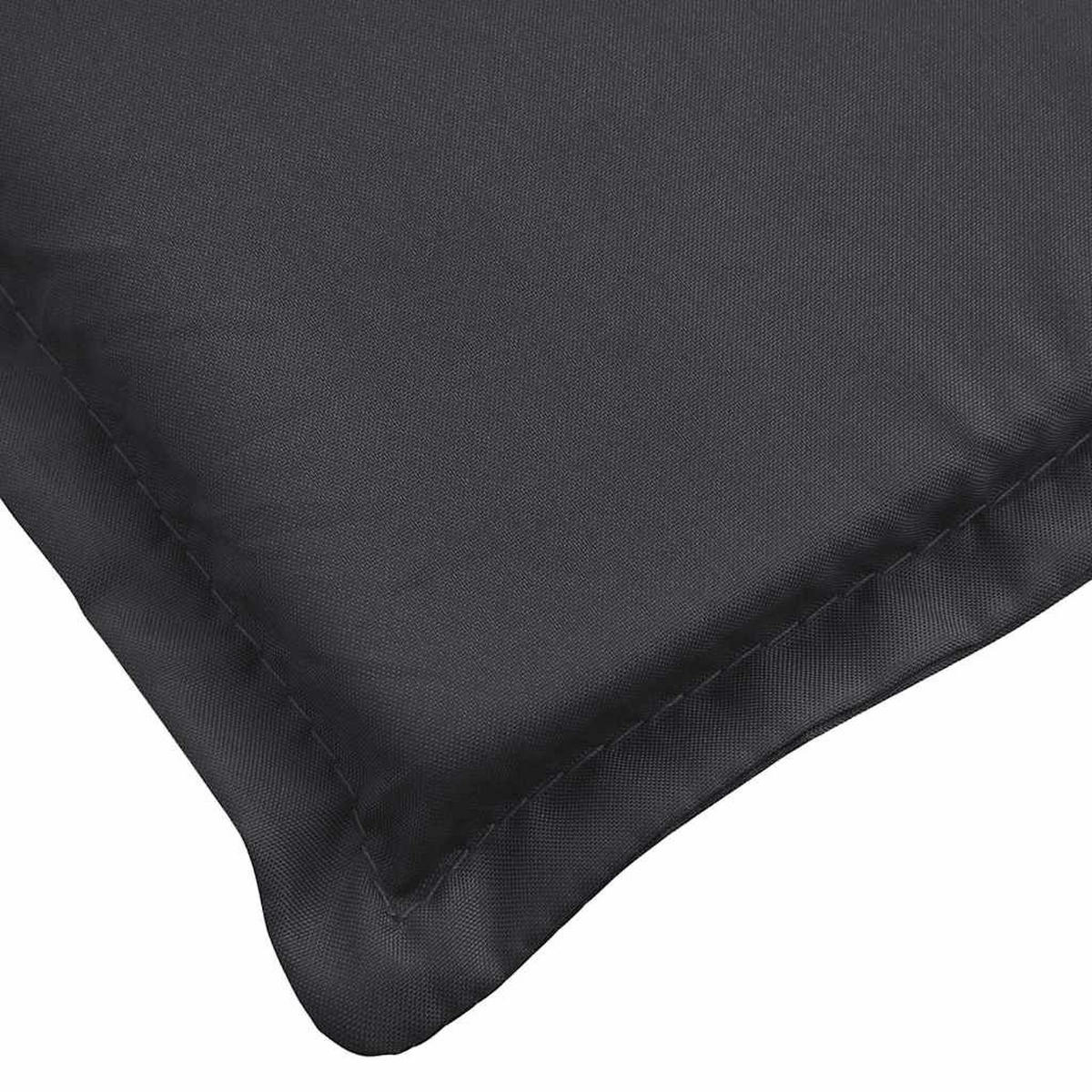 SONNENLIEGEN-AUFLAGE Schwarz 186/58/4 Cm Oxford-Gewebe - Schwarz, Textil (58/4/186cm) - vidaXL
