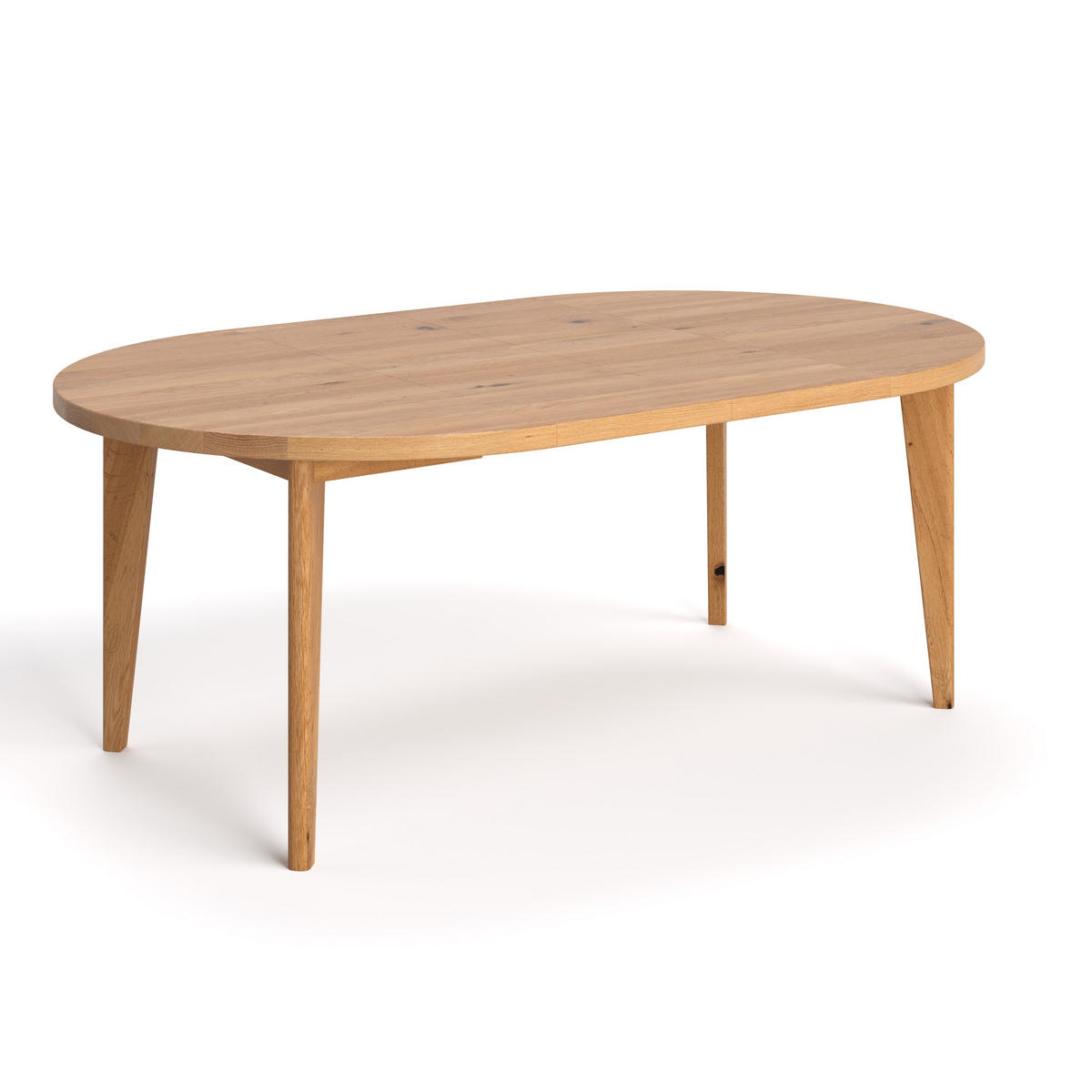 TISCH Ausziehbar Luna aus massivem Eichenholz 120 cm + Tischverlängerungen 2x45 cm - Eichefarben/Braun, Holz (120/120/75cm) - Danzz