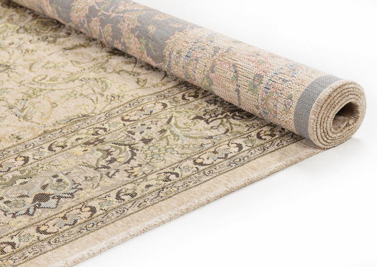FLACHWEBTEPPICH Flomi Garden 80x150 cm - Beige, Textil (80/150cm) - THEKO