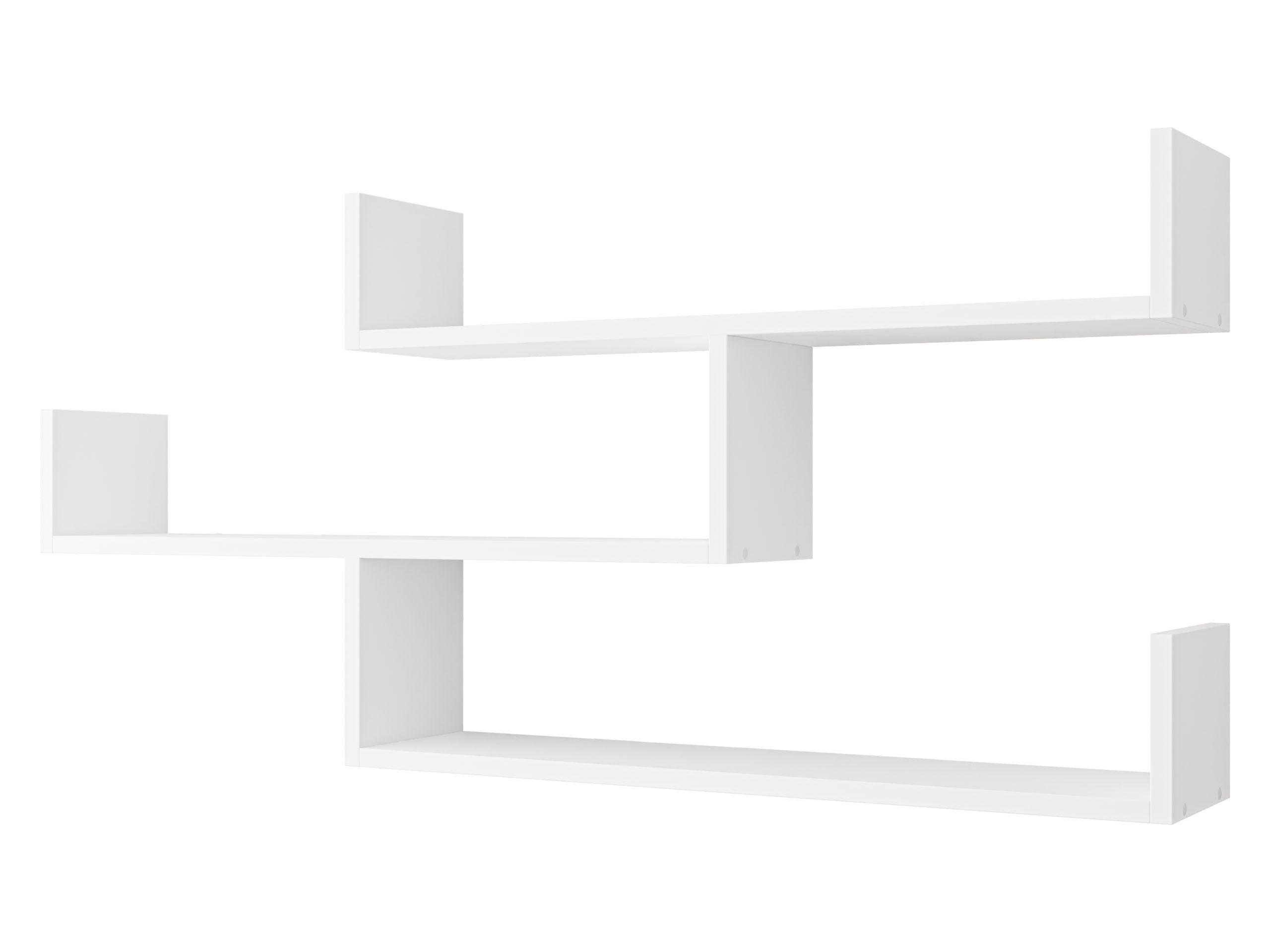 WANDREGAL Trio 003 - Weiß, Holzwerkstoff (119/55/18cm) - MIRJAN24