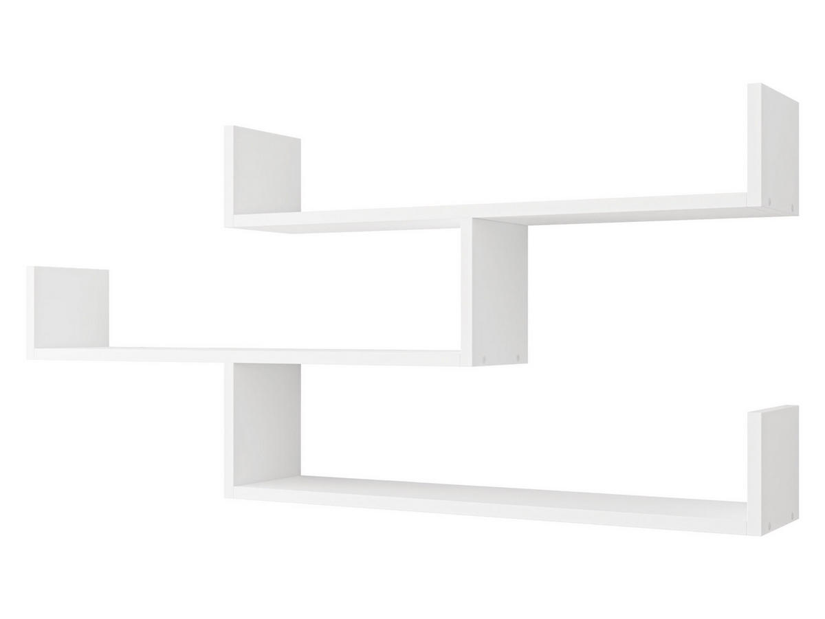 WANDREGAL Trio 003 - Weiß, Holzwerkstoff (119/55/18cm) - MIRJAN24