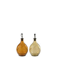 FLASCHE RUND (2ER SET) - Orange, Glas (12.5/24/12.5cm) - J-Line