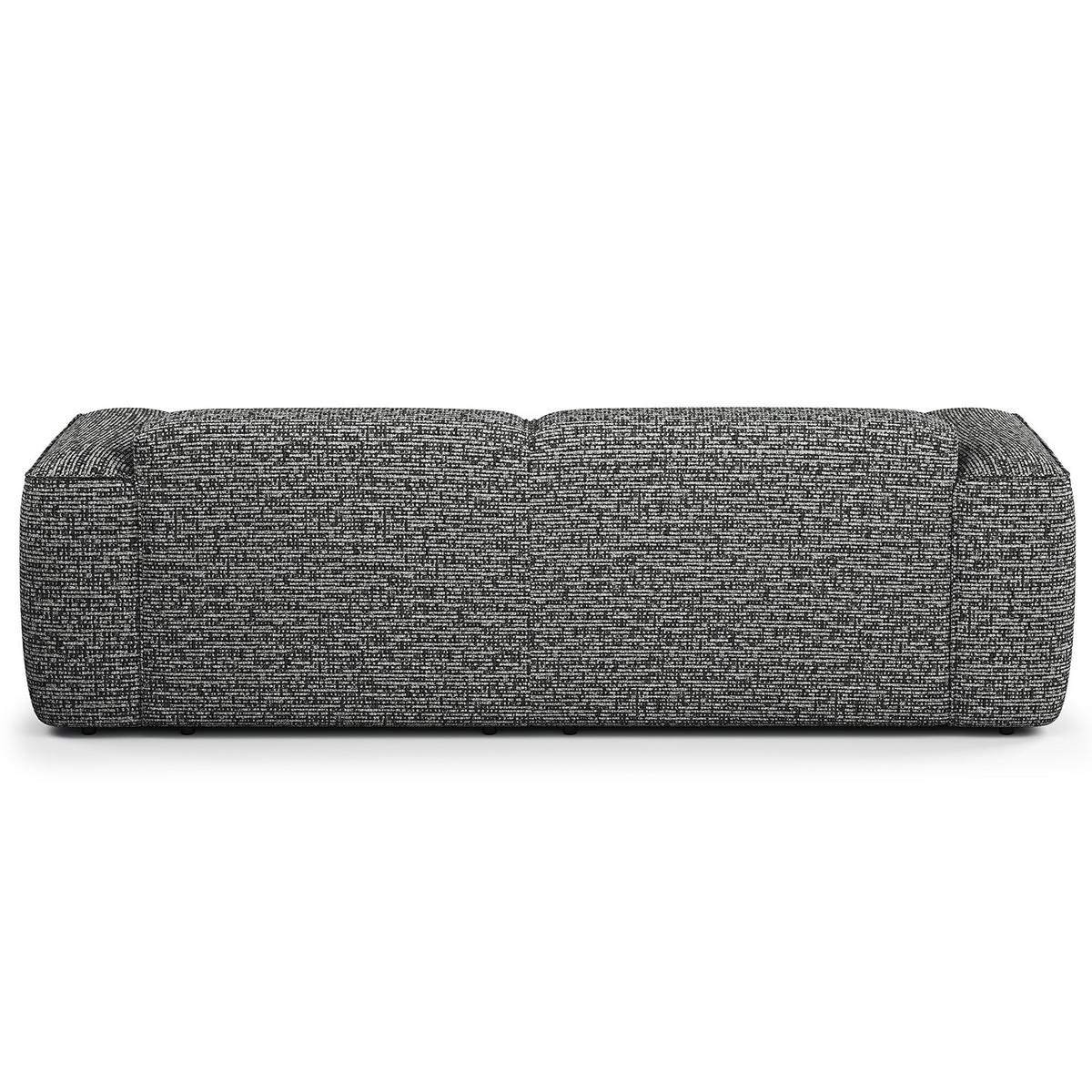 ECKSOFA mit XL-Longchair - Schwarz/Grau, Kunststoff/Textil (260/171cm) - home24