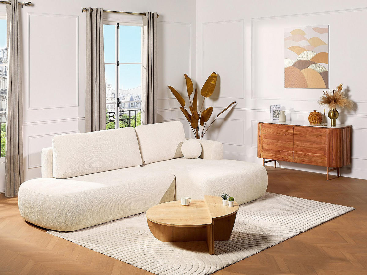 COUCHTISCH 2-teilig - Naturfarben hell - ALOEVA - Naturfarben, Holz (90/60/30cm) - Vente-Unique