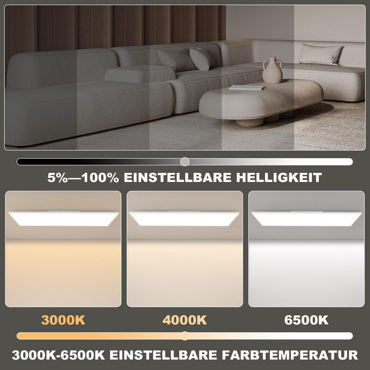 LED-DECKENLEUCHTE Luzzatto 100/25/5cm - Weiß, Metall (25/100/5cm) - Nettlife