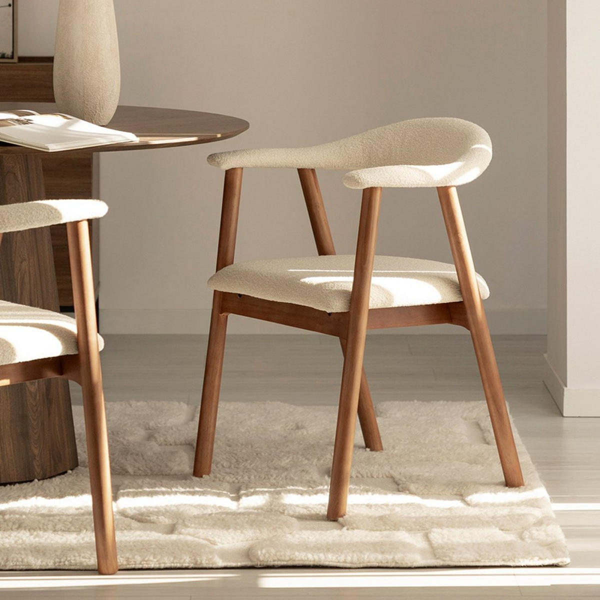 ESSZIMMERSTUHL Noor Beige 58 cm x 79 cm - Beige, Textil (58/79/54cm) - Klast Home