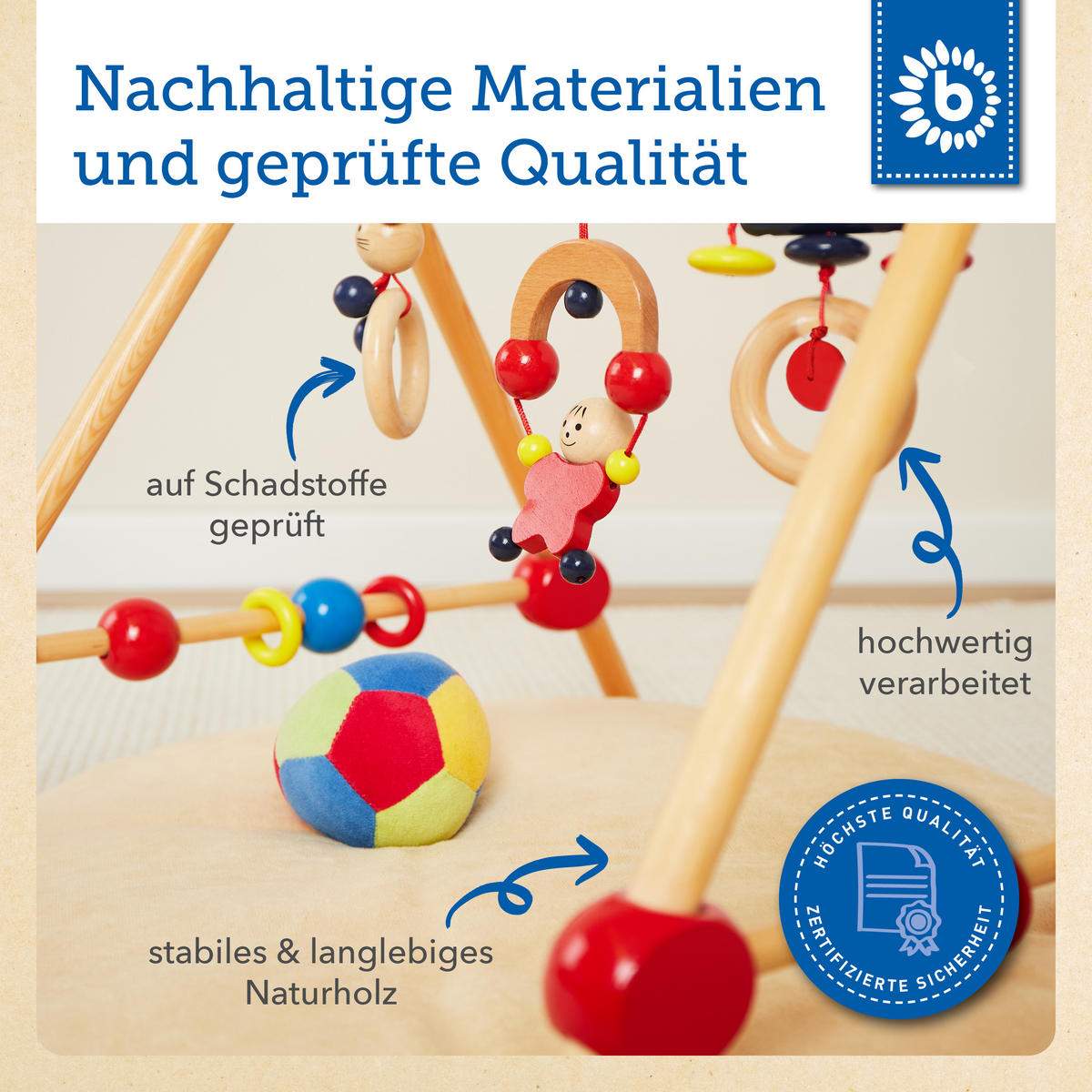 SPIELBOGEN aus Holz - Rot, Holz (64/54cm) - Bieco Spielwaren