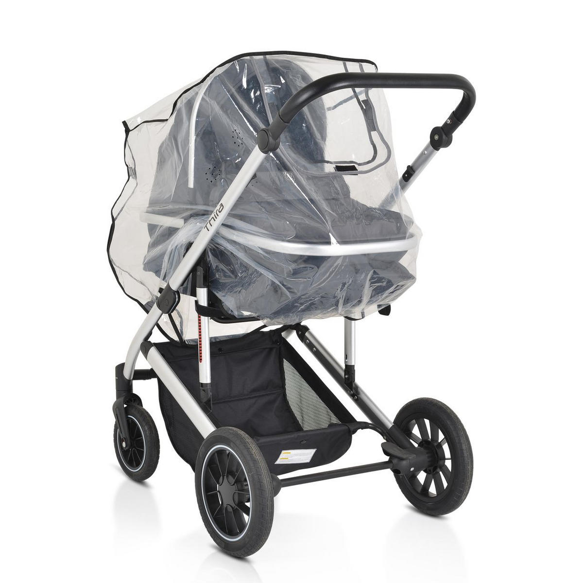 KINDERWAGEN-REGENSCHUTZ Bimbro transparent Kinderwagen-Regenschutz universal, Belüftungslöcher, für Einsitzer - Weiß, Kunststoff (56/94/94cm) - Moni