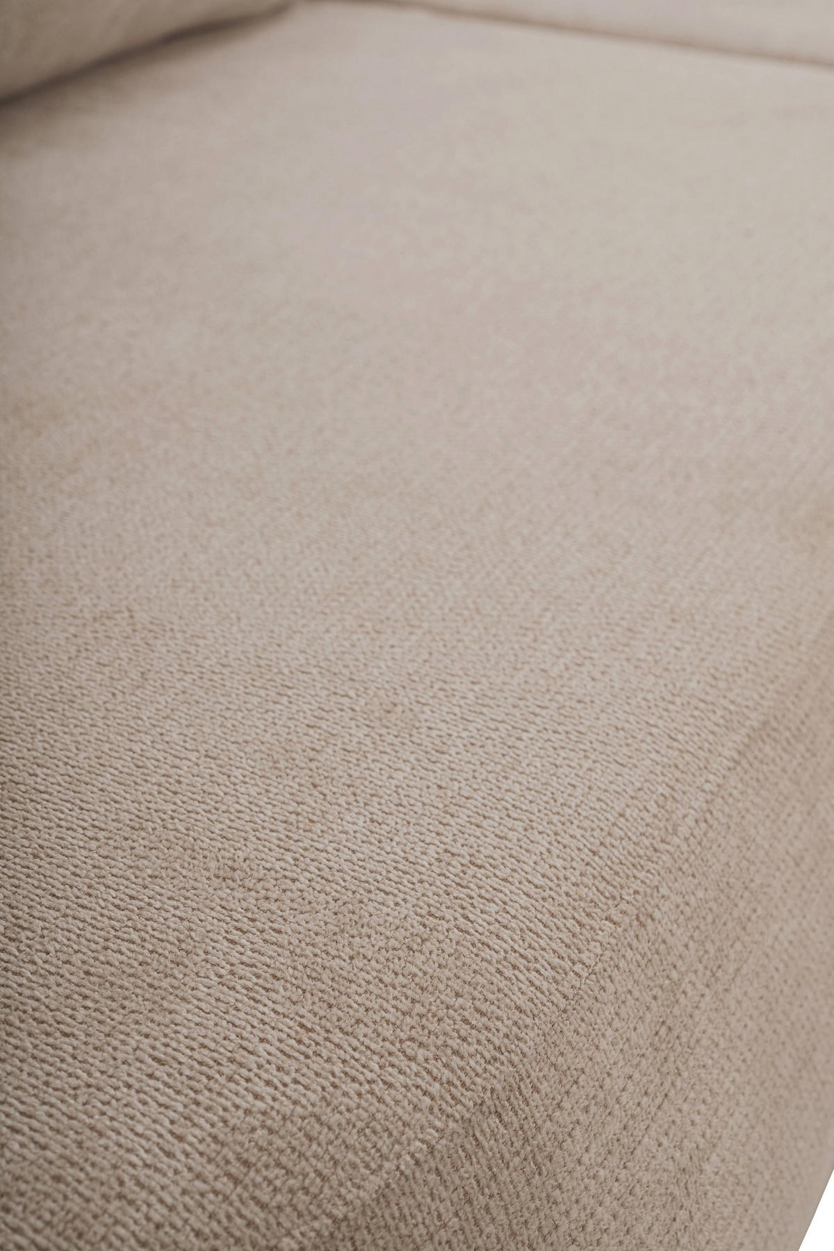 ECKSOFA AMICO R-S Beige Geflochtener Stoff mit Schlaffunktion - Beige, Holz (248/174cm) - MASSENO