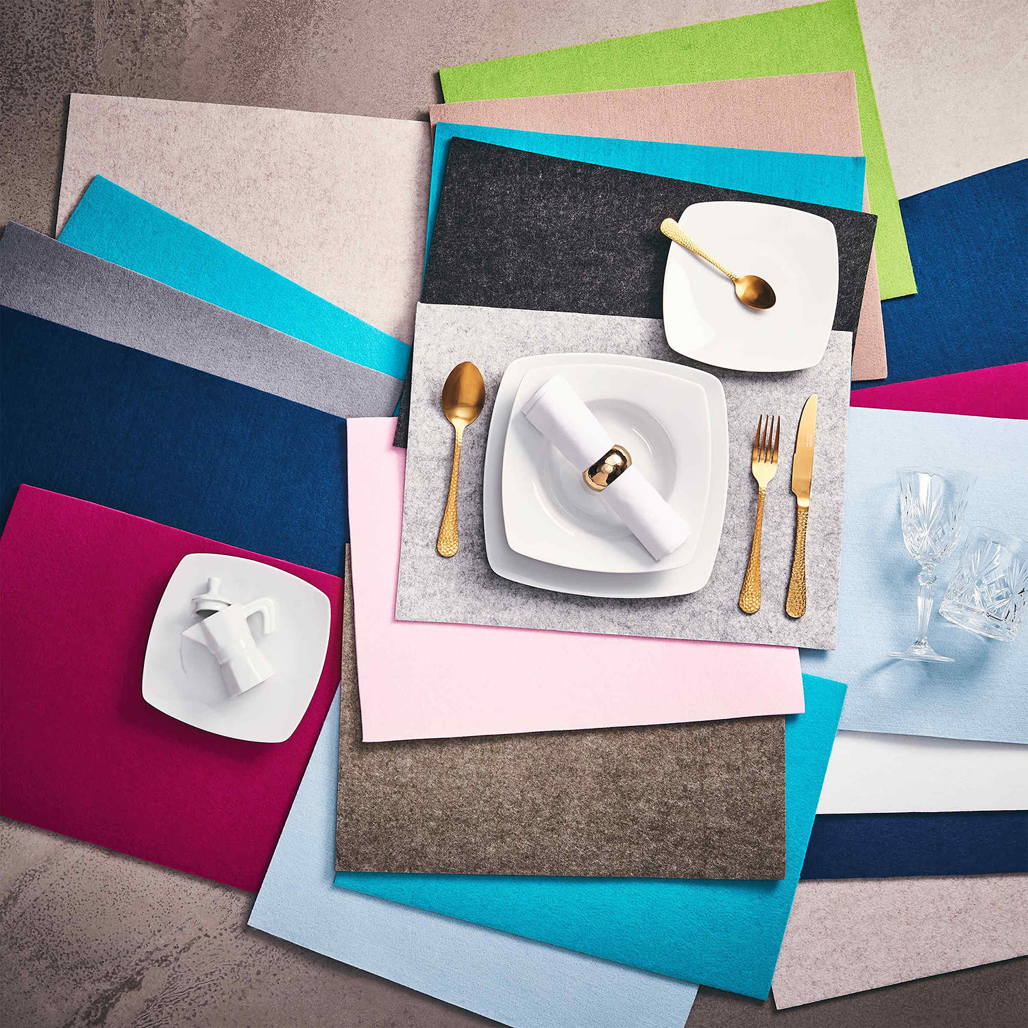 TISCHSET (6er Set) Felto - Taupe, Textil (45/33cm) - BUTLERS