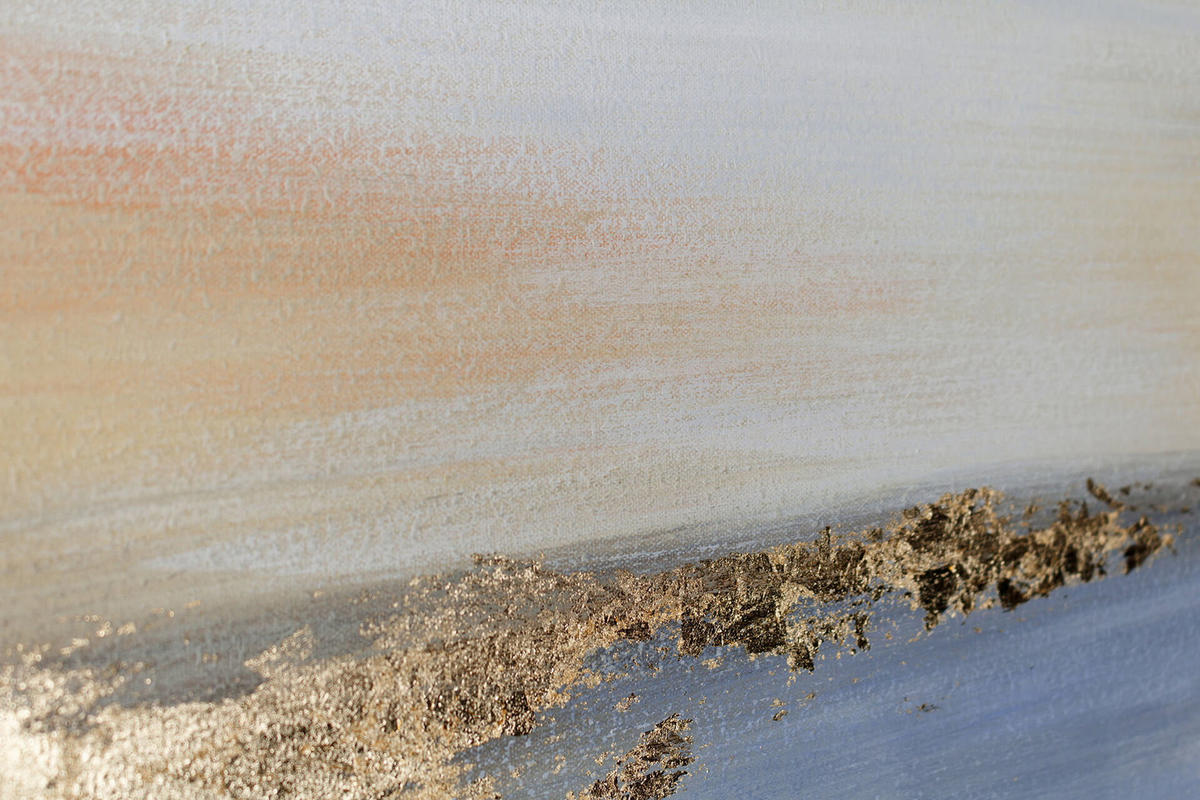 ACRYLBILD HANDGEMALT 80/80 cm - Blau, Holz/Textil (80/80cm) - KUNSTLOFT