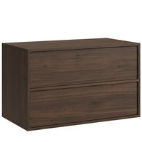 WASCHBECKENUNTERSCHRANK Mali 2 Schubladen Walnuss Braun - 80 x 46 x 49 cm - Eichefarben/Walnussfarben, Holz (80/49/46cm) - Badplaats