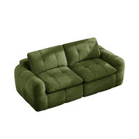 2-SITZER-SOFA DE-34464 quadratische Tuftung und 32D-Schaum Grün - Grün, Textil (97/68/194cm) - ComfortXL
