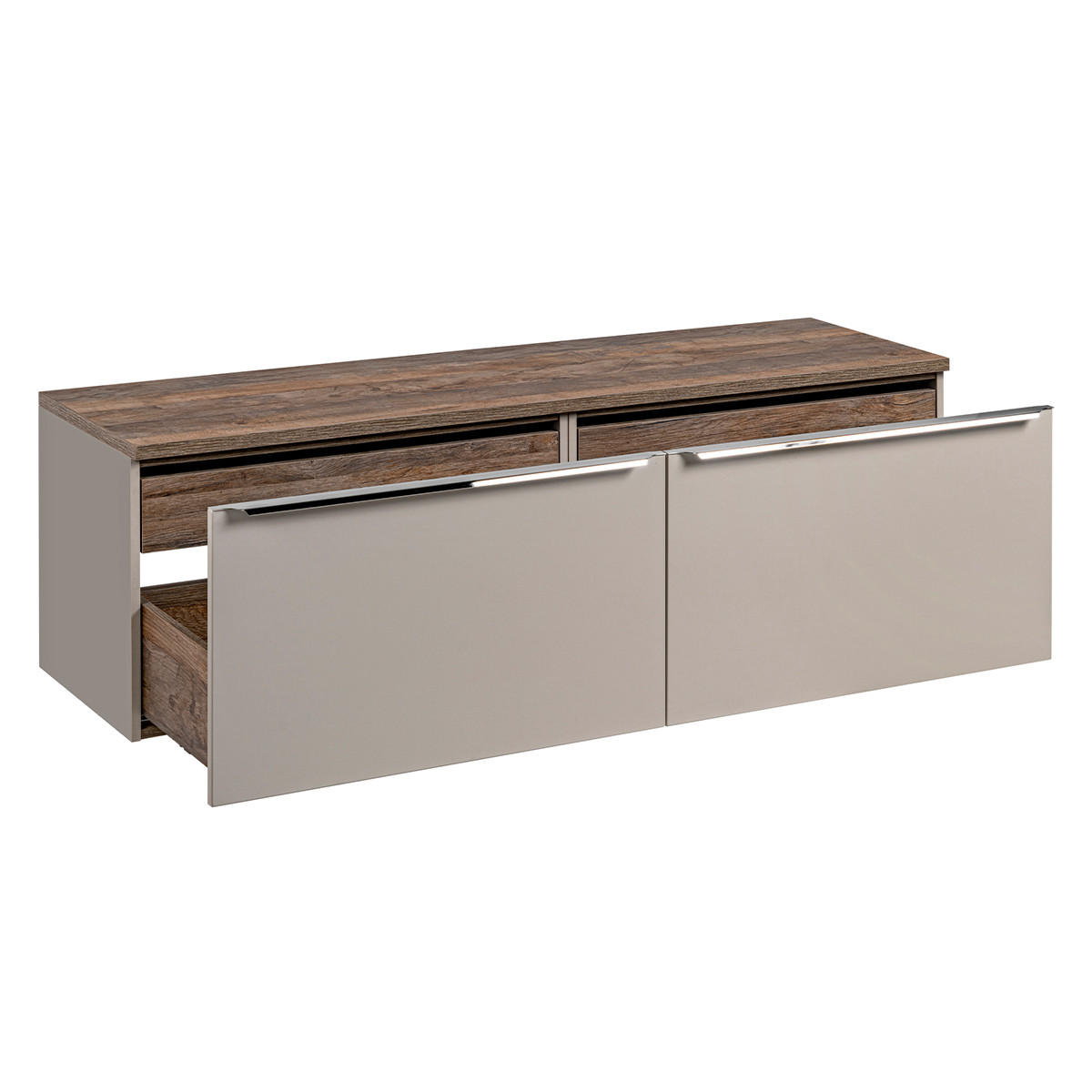 SKŘÍŇKA POD UMYVADLO 160cm Éros Krtek - šedohnědá, kompozitní dřevo (160/48/46cm) - Petits-meubles