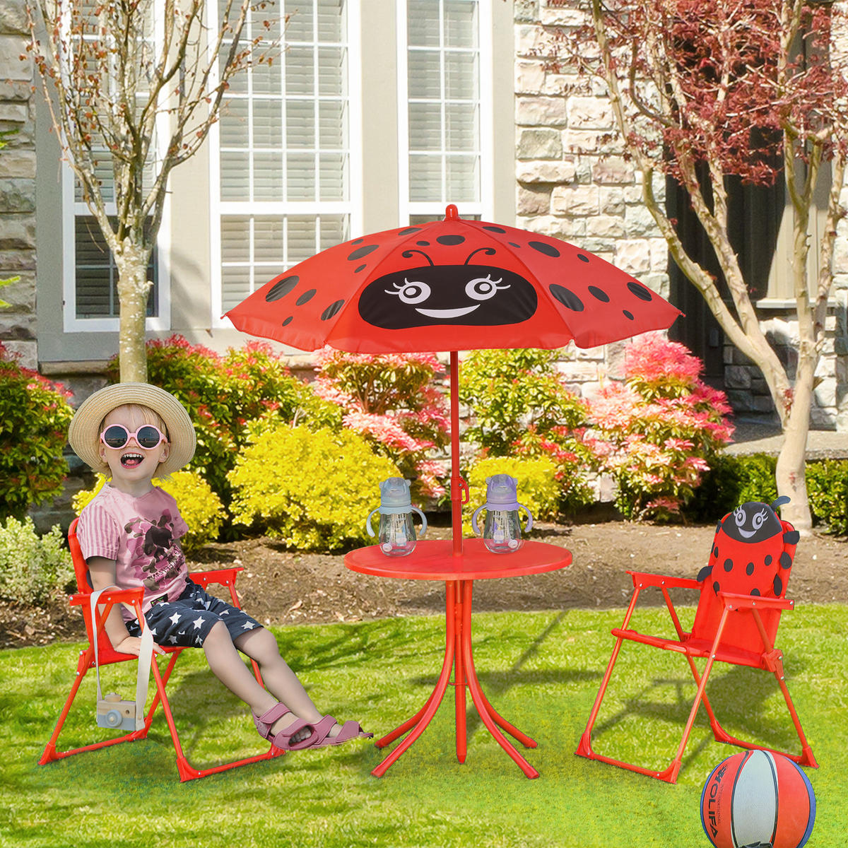 KINDERSITZGRUPPE DE-17504 Rot - Rot, Metall (50/46/50cm) - ComfortXL