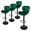 BARHOCKER 4er Set - Grün, Metall (47/110/41cm) - ML-DESIGN