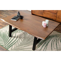 COUCHTISCH A-GESTELL - Schwarz/Braun, Holz/Metall (80/120/40cm) - SAM