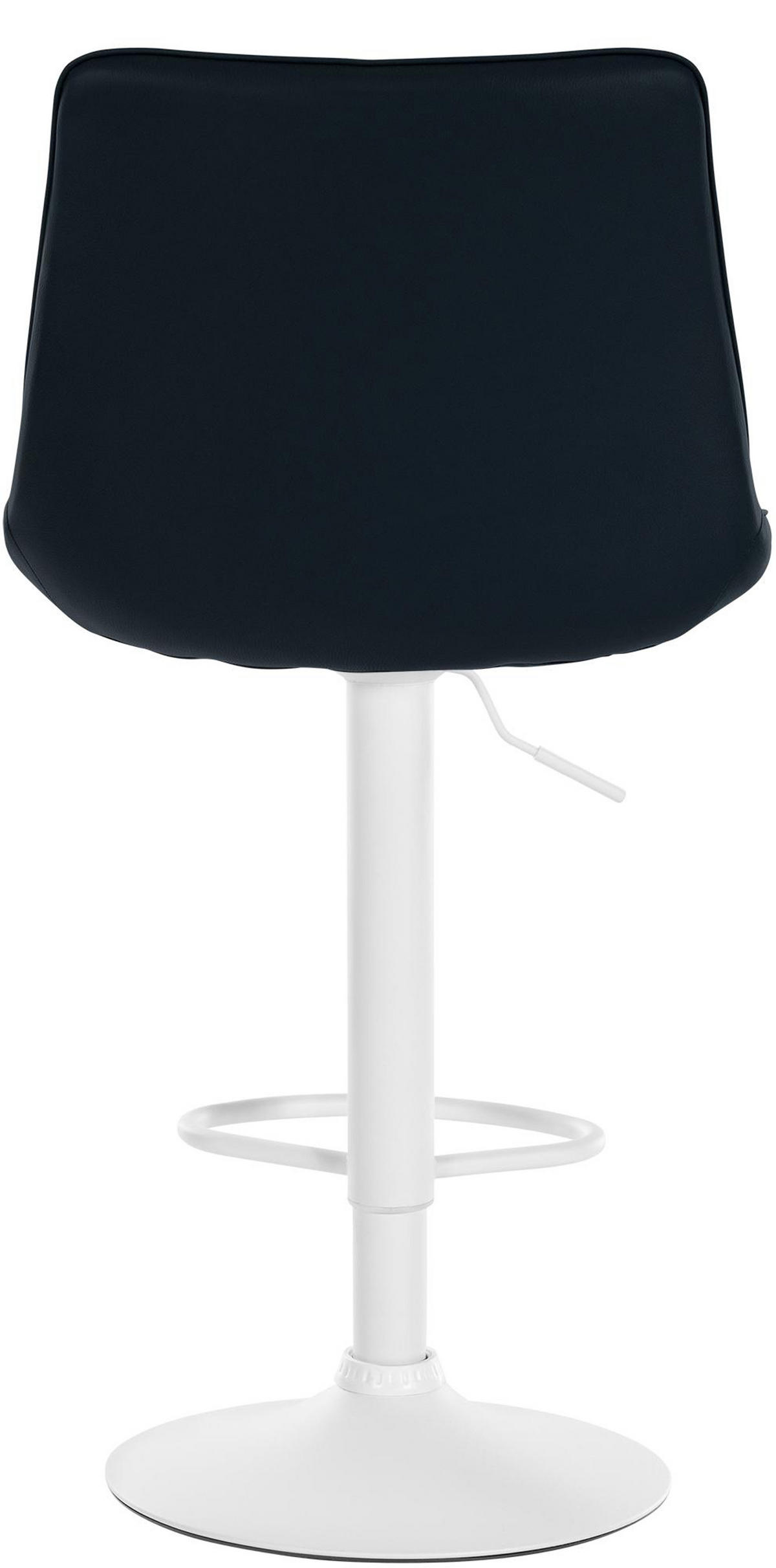 BARHOCKER Tolor Kunstleder weiß schwarz - Schwarz, Kunststoff/Metall (49.5/112/50cm) - TPFLiving