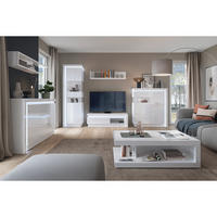 WOHNZIMMER-SET 7-TLG. Lyndhurst-129 - Weiß, Holzwerkstoff (823/199/69cm) - Lomado