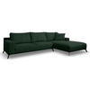 ECKSOFA Aspen in L-Form, Coach Farbe: Grün, Cordstoff, Ottomane Rechts - Grün, Textil (312/187cm) - VENASI MÖBEL
