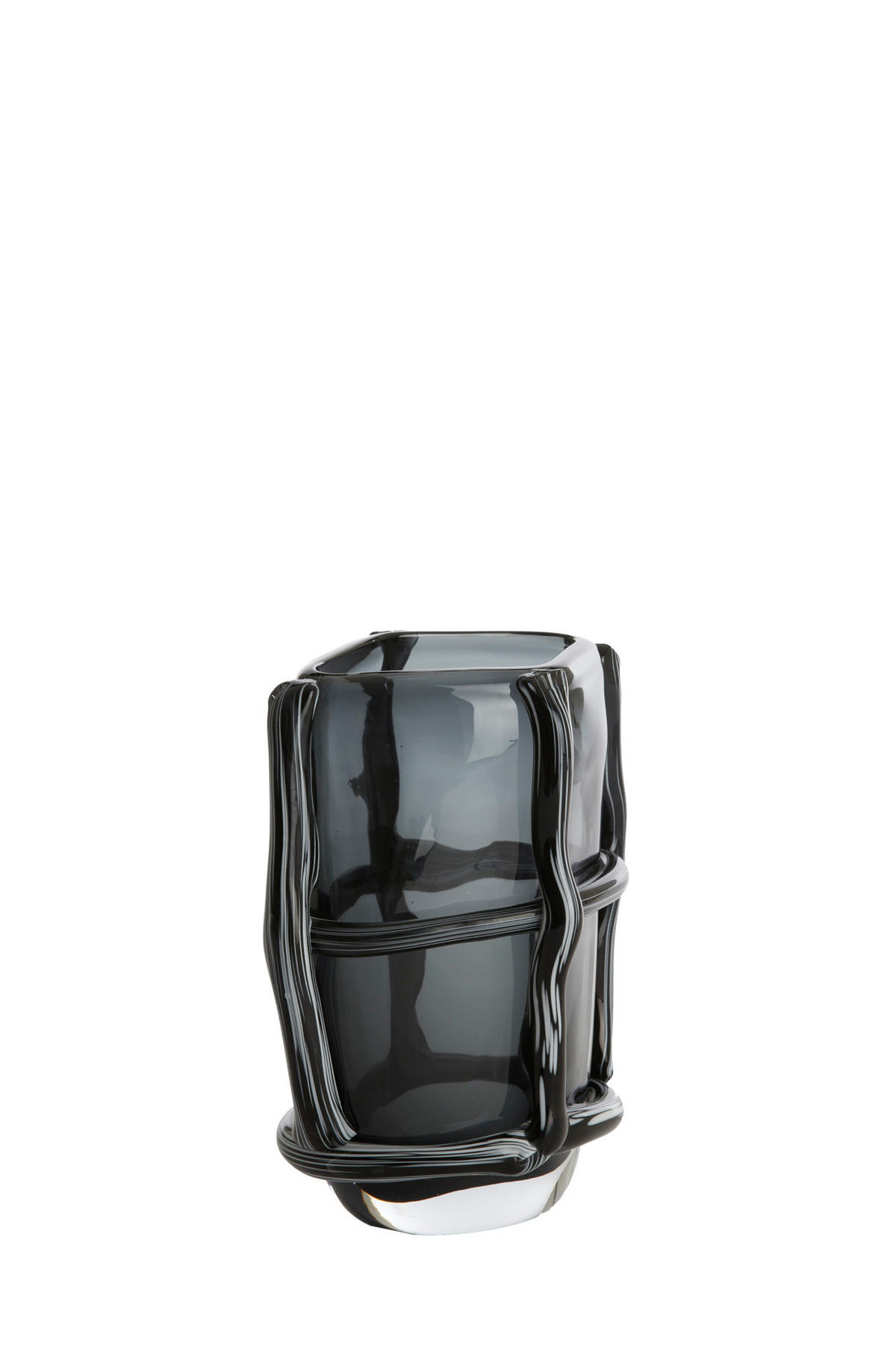 VASE Ashoro Grau Ø19/22 cm - Grau, Glas (22cm) - Light & Living