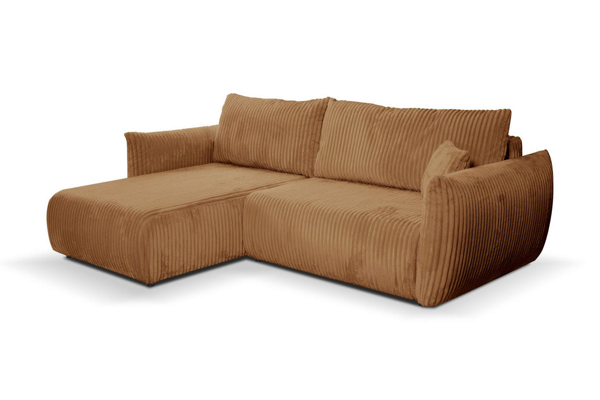 ECKSOFA HALLORA - Dunkelgelb (Tilia 56) - Dunkelgelb, Holzwerkstoff (257/177cm) - Möblo