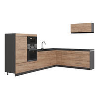 KUHINJA U OBLIKU SLOVA L Fame-Line, Hrast zlatnog tona/Antracit, 327 x 227 cm, RP Antracit - hrast medunac/antracit, drvni materijal (327/153.6/60cm) - Vicco