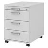ROLLCONTAINER - 3 Materialschubladen 58/42,8/59 cm in Grau Chromgriff (Metall) - Grau, Holzwerkstoff (42.8/59/58cm) - bümö