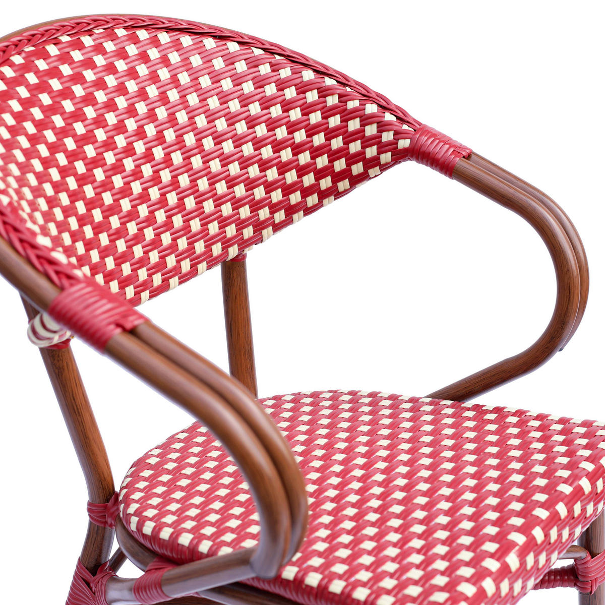 GARTENSTUHL, Rot - Rot, Metall (60/82/57cm) - Oviala