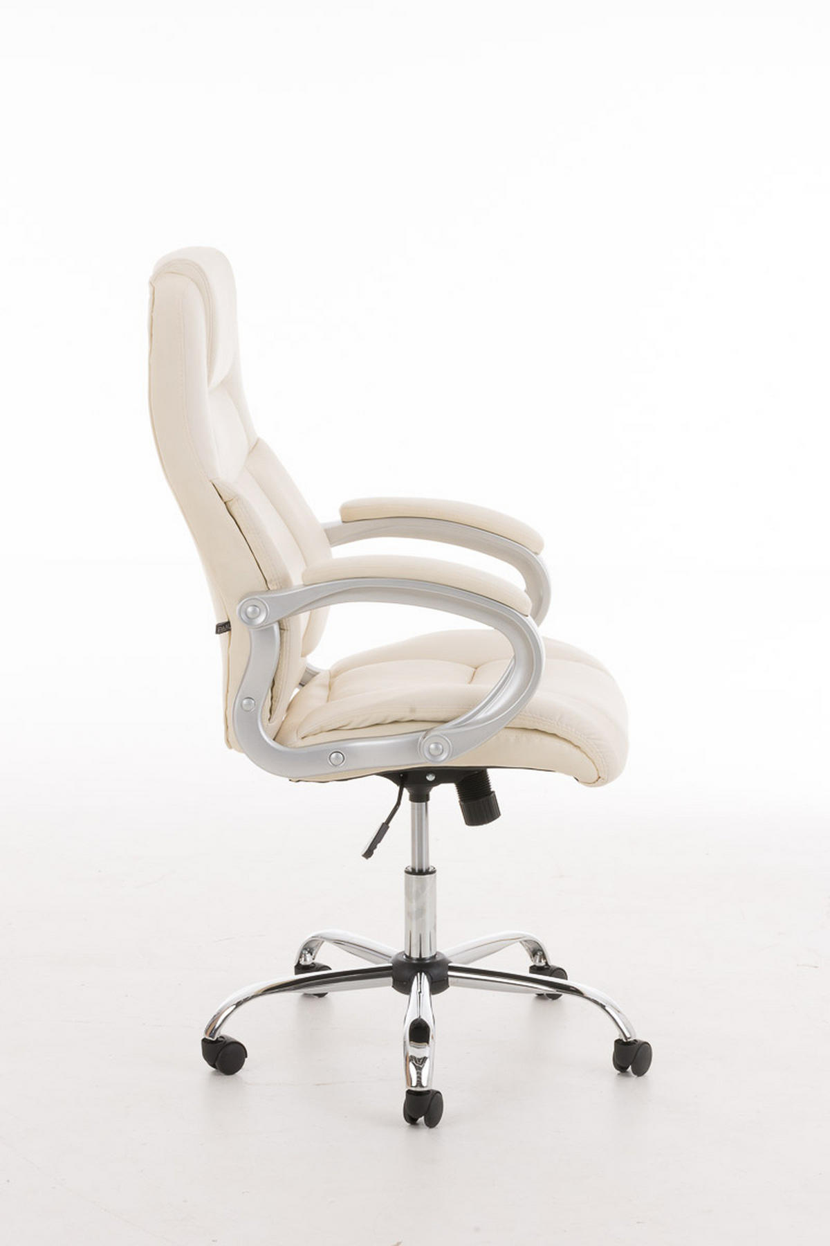 BÜROSTUHL Apodo Two, Kunstleder Creme - Creme, Textil/Metall (66/122/70cm) - TPFLiving