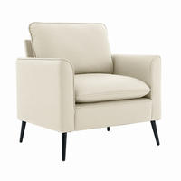 SESSEL Kunstleder Weiß mit Kissen - Weiß, Holzwerkstoff/Textil (80/80/68cm) - WISHDOR