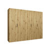 DREHTÜRENSCHRANK Malaga 250 - Eiche Artisan, Holzwerkstoff (250/202/52cm) - MIRJAN24