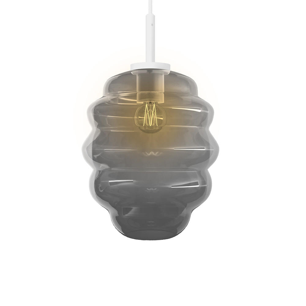 HÄNGELEUCHTE Echos Rauch Ø 25cm - Anthrazit, Glas (25/25/28cm) - s.luce