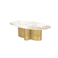 COUCHTISCH MODIG Weiß 130x70x42 cm - Weiß, Stein (70/130/42cm) - FURNLUX