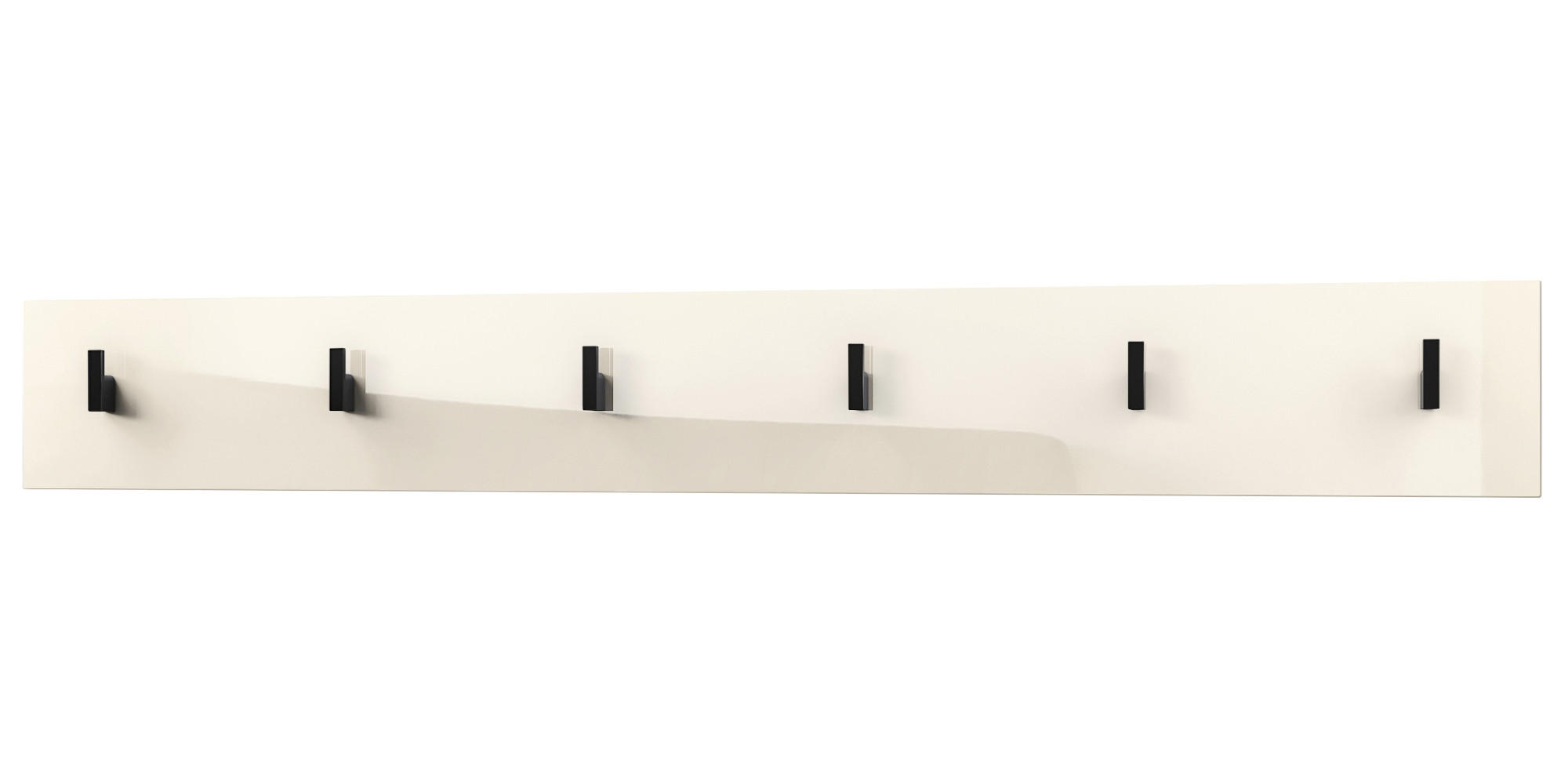 GARDEROBENPANEEL Linea Creme Hochglanz - Creme, Holzwerkstoff (110.5/14.5/3.5cm) - Vladon