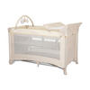 REISEBETT Torino plus 2 creme Wickelauflage Spielbogen Räder faltbar - Beige, Kunststoff (70/127cm) - Lorelli