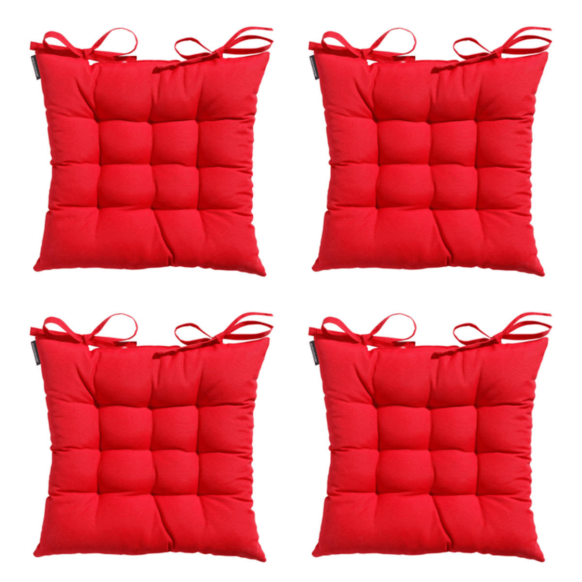 SITZKISSEN Panama 46/46 cm 4er-Set - Hellrot, Textil (46/6/46cm) - Madison