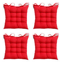 SITZKISSEN Panama 46/46 cm 4er-Set - Hellrot, Textil (46/6/46cm) - Madison