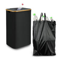 PET-FLASCHEN Sammelbehälter 100L - Schwarz, Textil (44/70/33cm) - Bestlivings