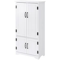 HIGHBOARD DE-10982 2 Türen & 3 verstellbare Böden Weiß - Weiß, Holzwerkstoff (30/123/60cm) - ComfortXL
