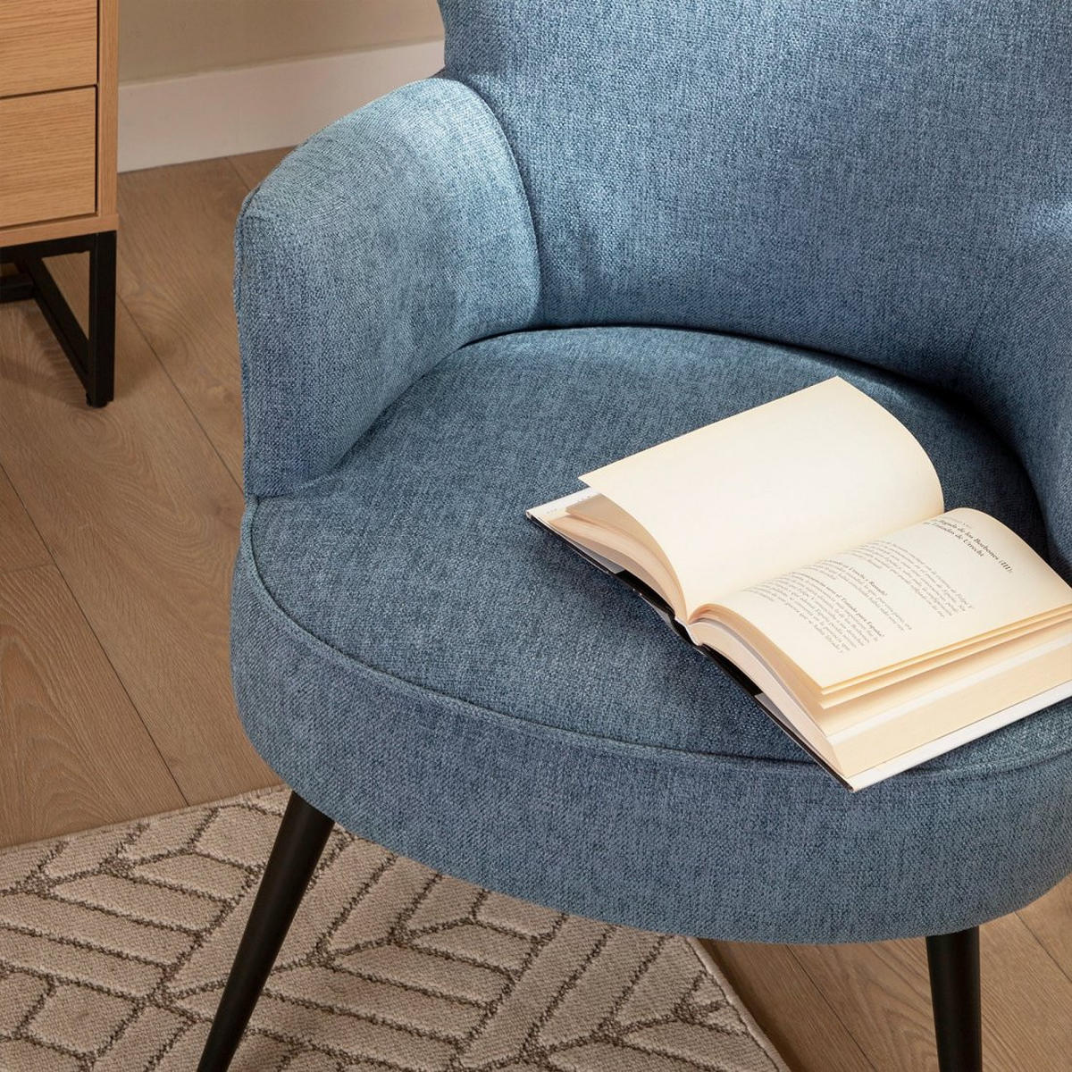 EINZELSESSEL Megan Blau 67 cm x 83 cm - Blau, Textil (67/83/65cm)