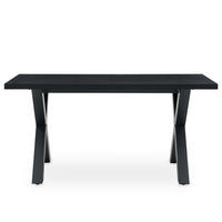 ESSTISCH OSIMO schwarz - Schwarz, Holzwerkstoff/Metall (80/160/77cm) - IDIMEX