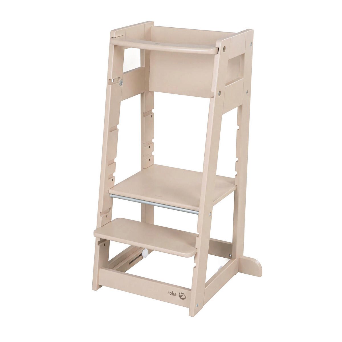 LERNTURM Sit & Step 2in1 - Kaschmir, Holzwerkstoff/Metall (53.5/88/51.5cm) - Roba
