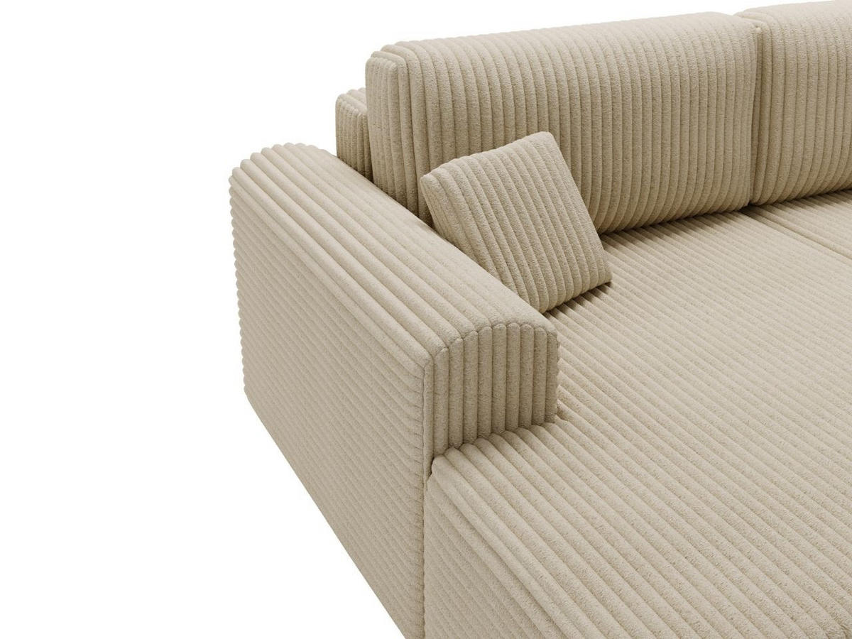 ECKSOFA Belvio Beige Links - Beige/Schwarz, Holz/Textil (257/177cm) - Graingold