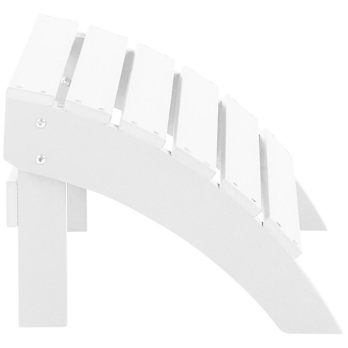 FUSSHOCKER Kunstholz weiß Adirondack - Weiß, Kunststoff (50/34/43cm) - Beliani